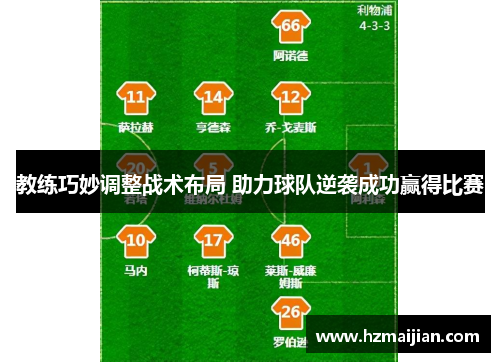 教练巧妙调整战术布局 助力球队逆袭成功赢得比赛